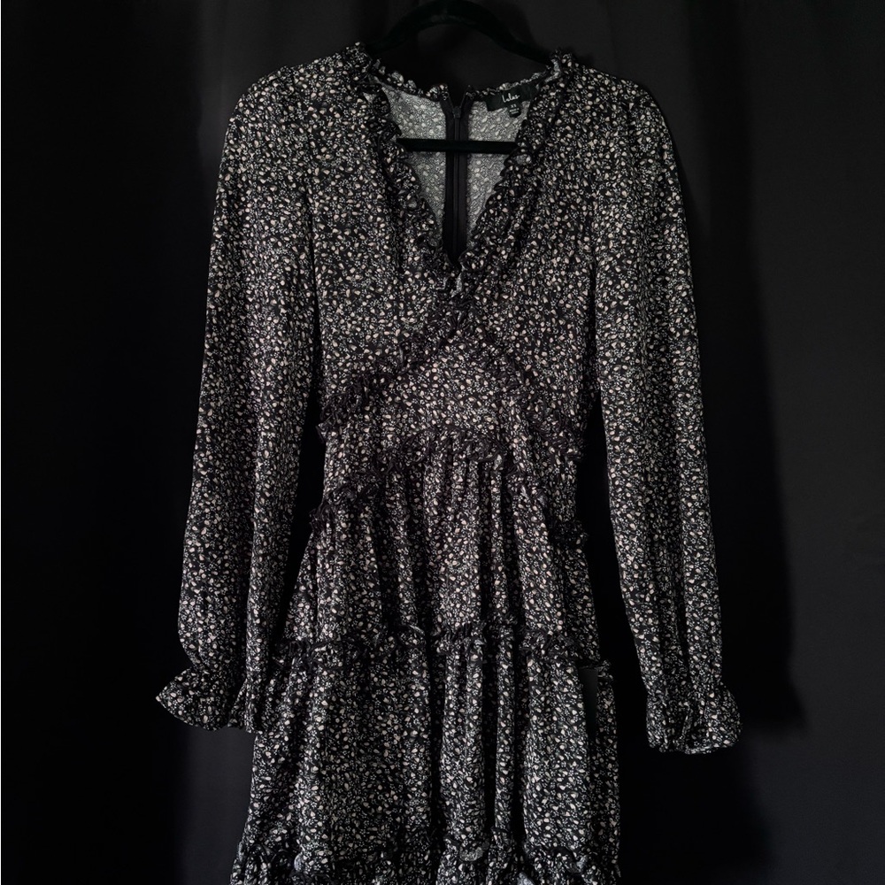Elegant Black Floral Dress